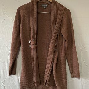 Fortune + Ivy Raiden Tab Detail Open Front Cardigan